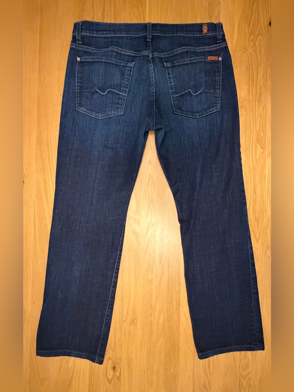 7 For All Mankind “austyn” Dark Blue Straight Leg Jeans
